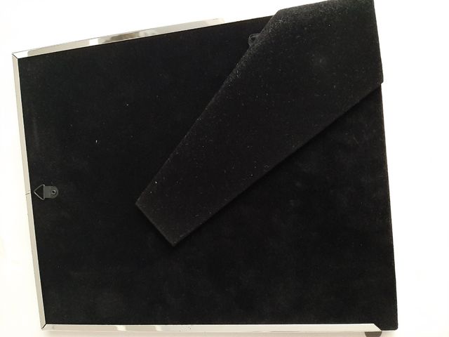 Marco foto plateado metal.