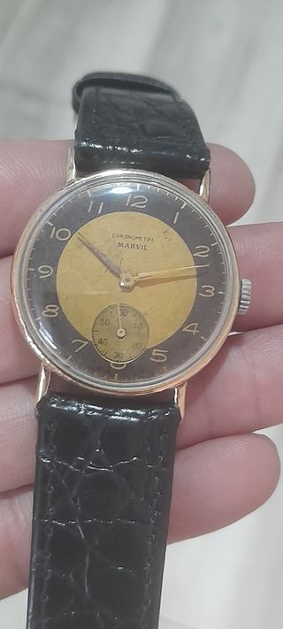 Reloj MARVIL vintage dorado
