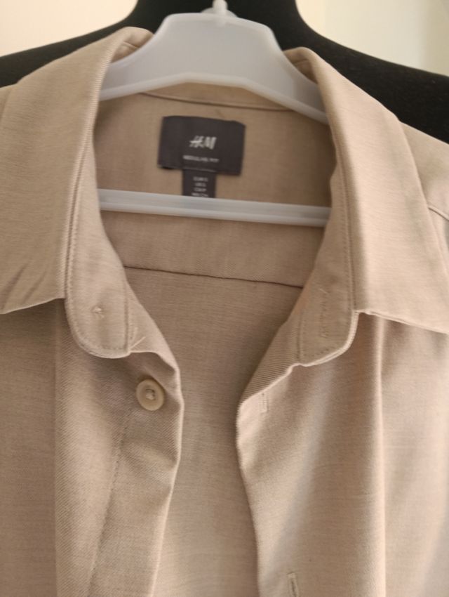 Camicia H&M beige maniche lunghe
