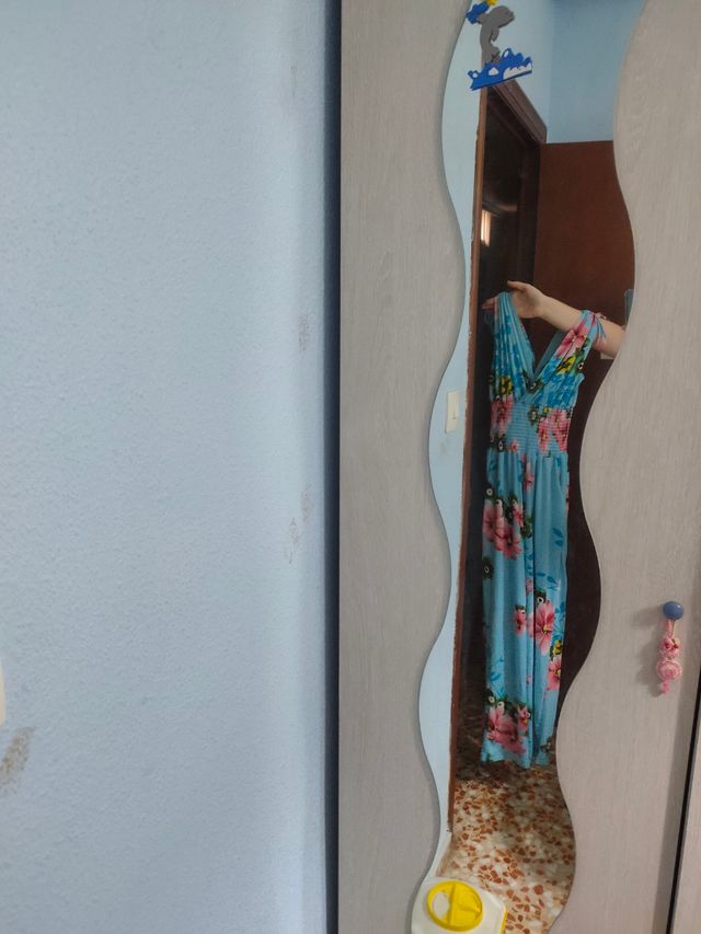 Mono largo estampado azul