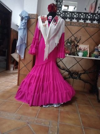 Traje Flamenca Rosa - Talla única