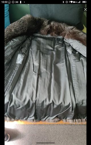 Abrigo chaquetón zorro plateado