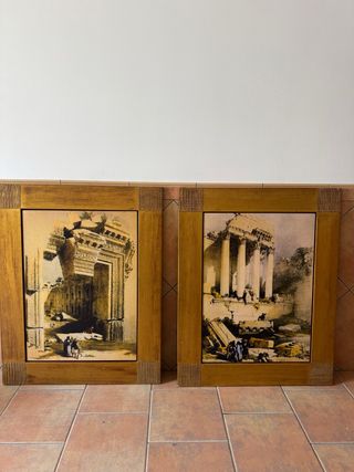 2 Cuadros paisajes antiguos