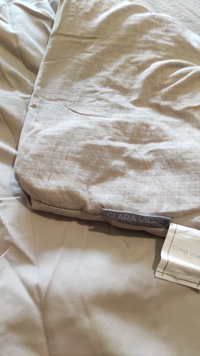 Edredón gris 135cm - Algodón