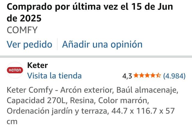Arcón exterior Keter 270L marrón