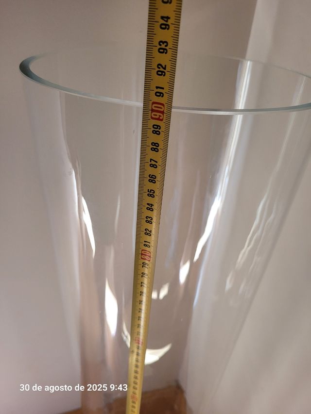 Jarrón cristal transparente