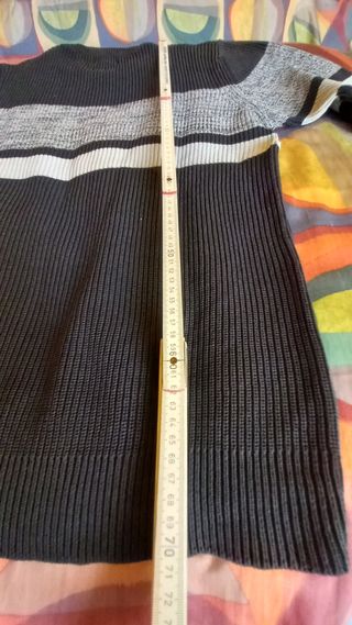 Maglione Uomo Cotone Grigio-Nero