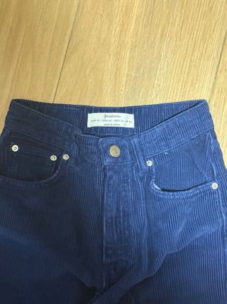 Pantalones pana Stradivarius - Azul