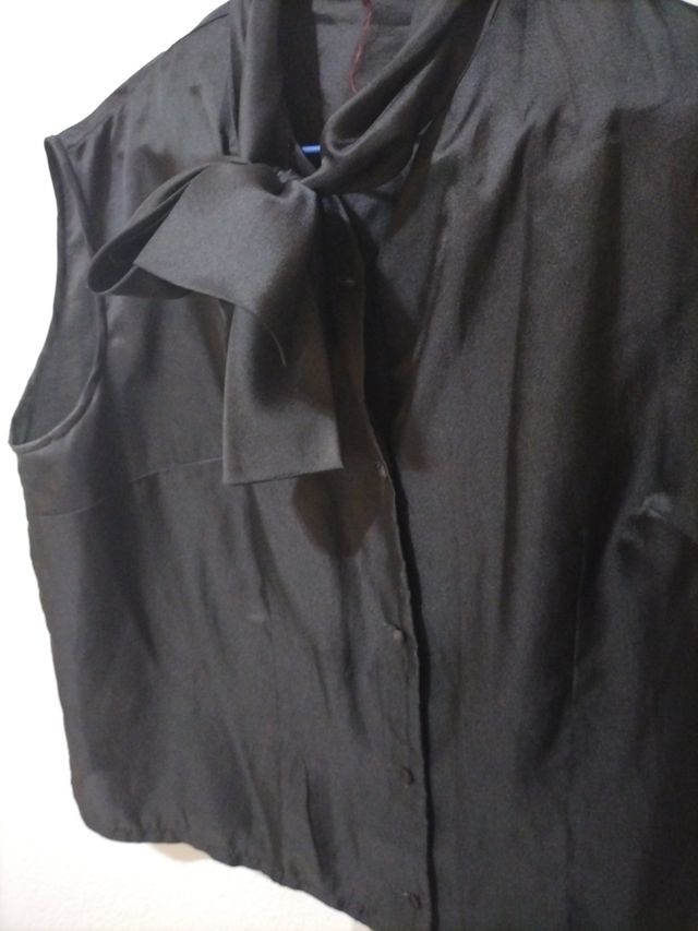Blusa negra sin mangas XXL
