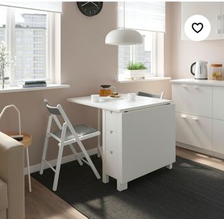 Mesa plegable IKEA blanca NORDEN