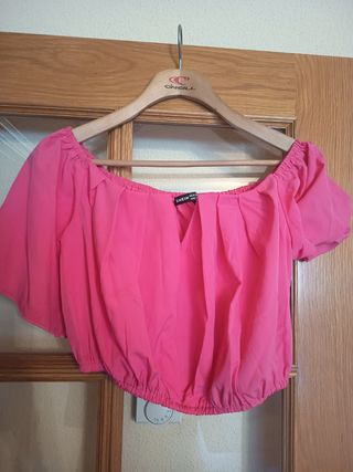 Top corto rosa SHEIN