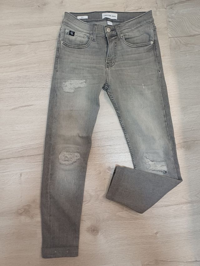Jeans Calvin Klein Grey Rotos