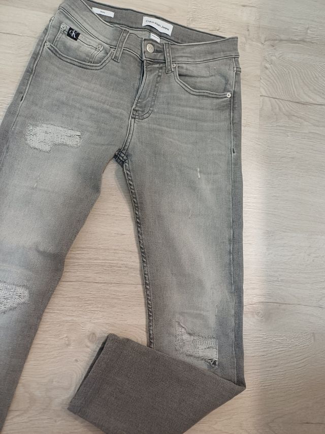 Jeans Calvin Klein Grey Rotos