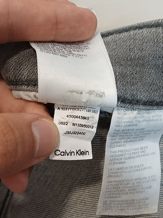 Jeans Calvin Klein Grey Rotos