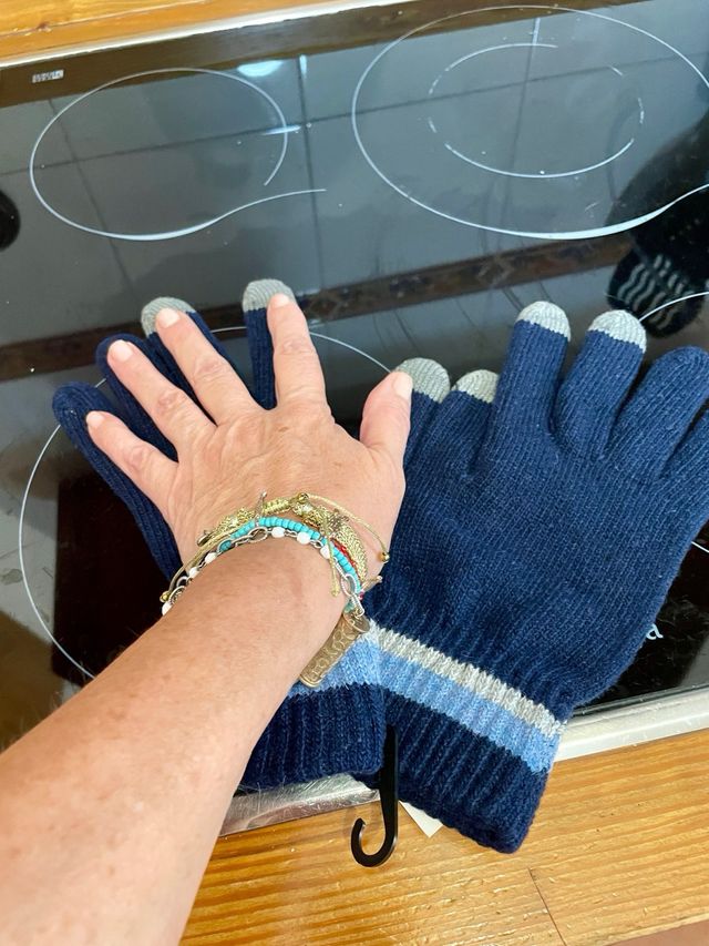 Guantes táctiles - Azul y Gris