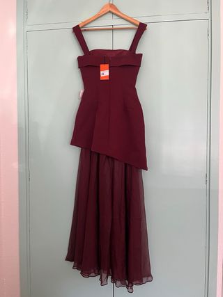 Vestido Ámbar granate Miphai