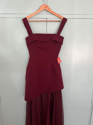 Vestido Ámbar granate Miphai