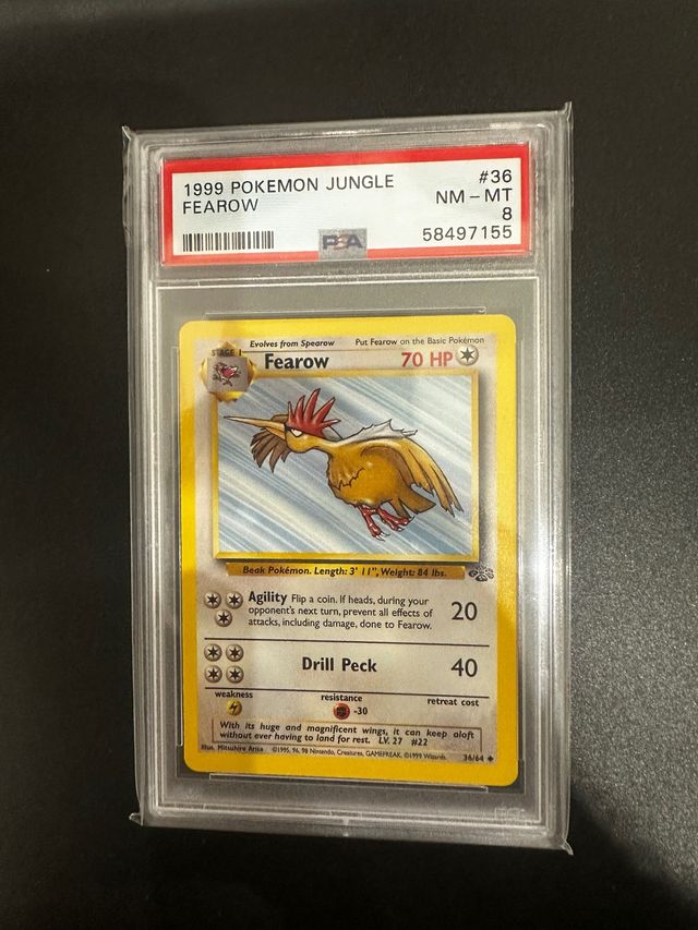 Carta Pokemon Fearow PSA 8 - Jungle Eng
