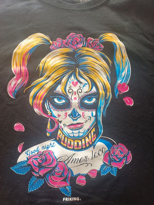 Camiseta Harley Quinn Dia de Muertos