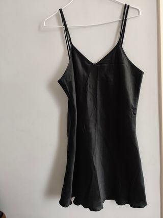 Camisón negro seda - Corte Inglés