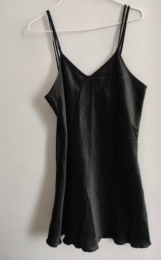 Camisón negro seda - Corte Inglés
