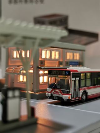 Escala N ESTACIÓN con BUS maqueta tren eléctrico 