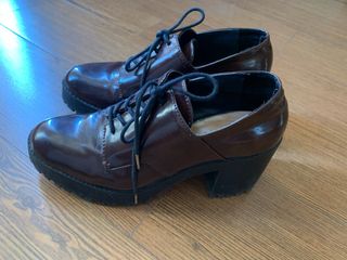 Mocasines piel  burdeos