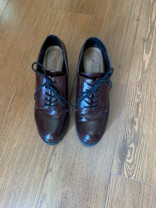 Mocasines piel  burdeos