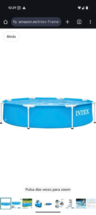 Piscina Intex 3.66m Metal Frame