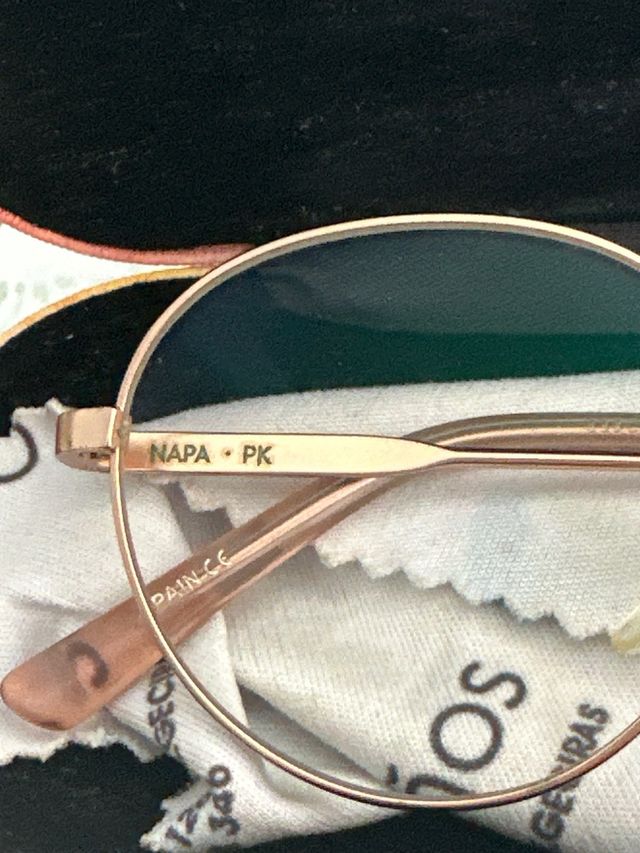 Gafas redondas doradas niña