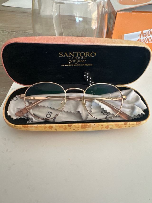 Gafas redondas doradas niña