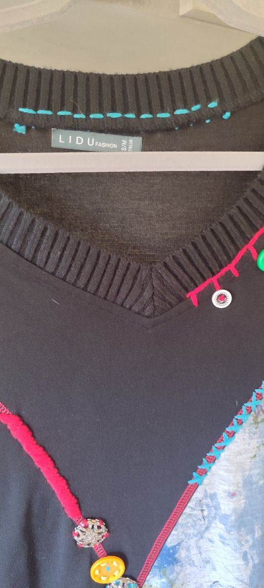 Vestido LIDU negro multicolor