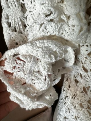 Top blanco calado