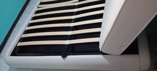 Canapé LED 150cm -  con colchón Blanco
