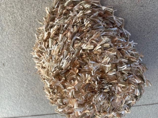 Sombrero vintage beige y dorado