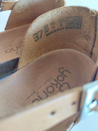 Sandalias Yokono Piel Marrón Multicolor. Talla 37