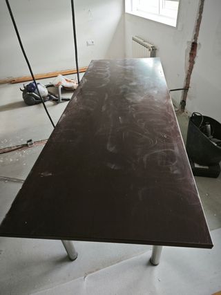 Mesa moderna 240x90cm - acero inoxidable