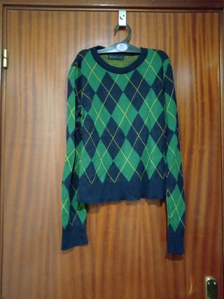 Jersey rombos - Verde & Azul Marino