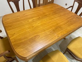 Mesa comedor + 6 sillas madera