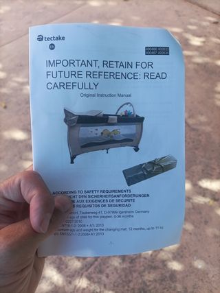 Cuna viaje bebé - Téctake