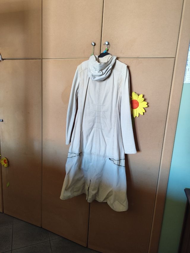 Trench beige cotone