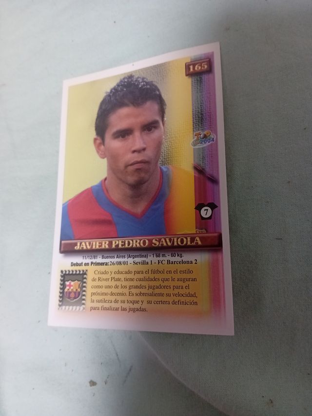 Cromo saviola - FC Barcelona