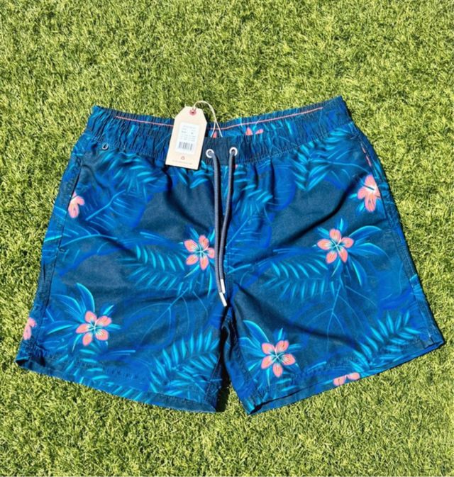 Bañador Hombre - Azul con Flores