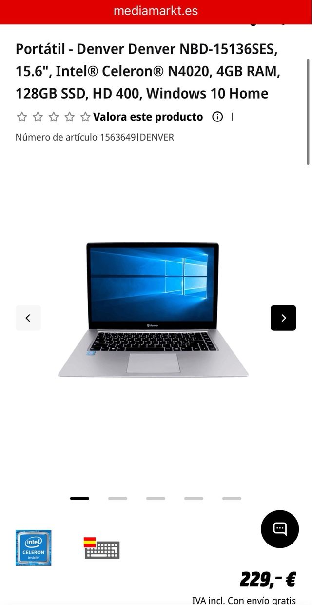 Portátil Denver - NBD-15136SES