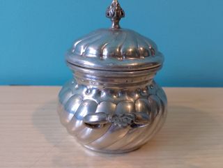 Zuccheriera vintage peltro