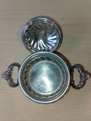 Zuccheriera vintage peltro