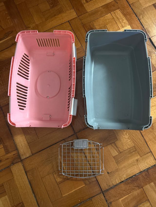 Transportín rosa para gatos