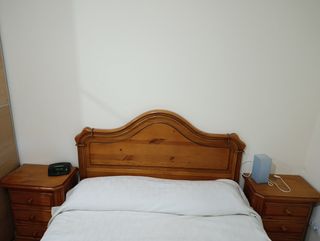 Cabecero+2 mesillas madera