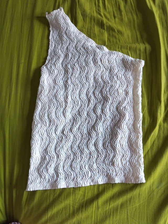 Top blanco de algodón