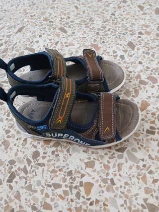 Sandalias niño Vty marrón-azul talla 31